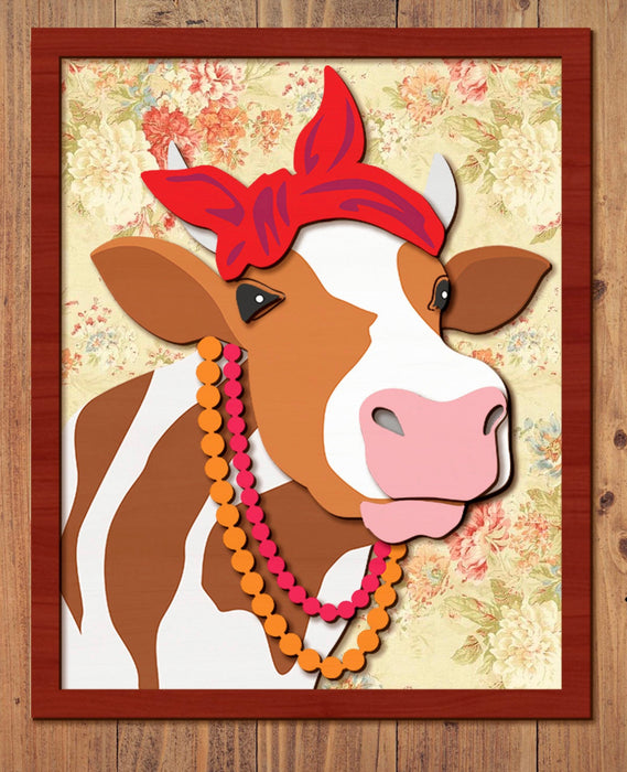 Wooden Craft Kit: Cow with Headband & Necklace