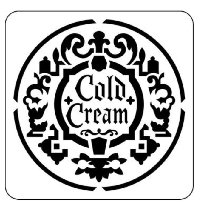 Cold Cream Label Stencil
