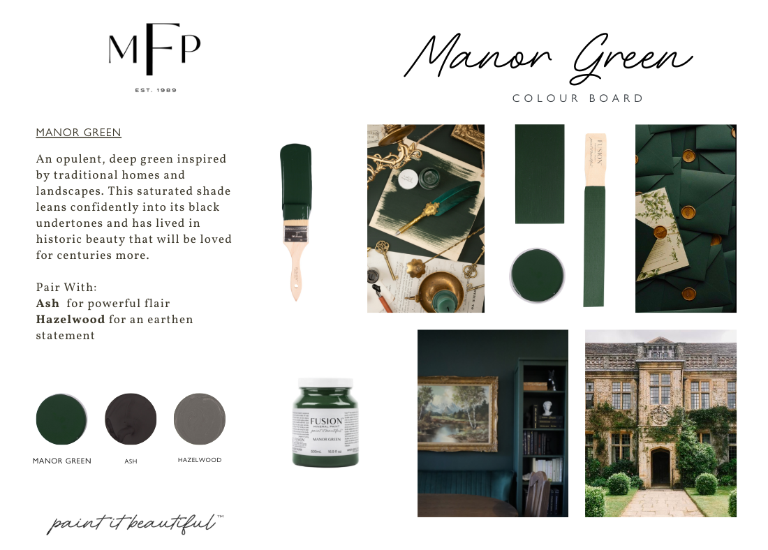 Manor Green - Fusion Mineral Paint - All in one paint — Julie's Designs and  Signs
