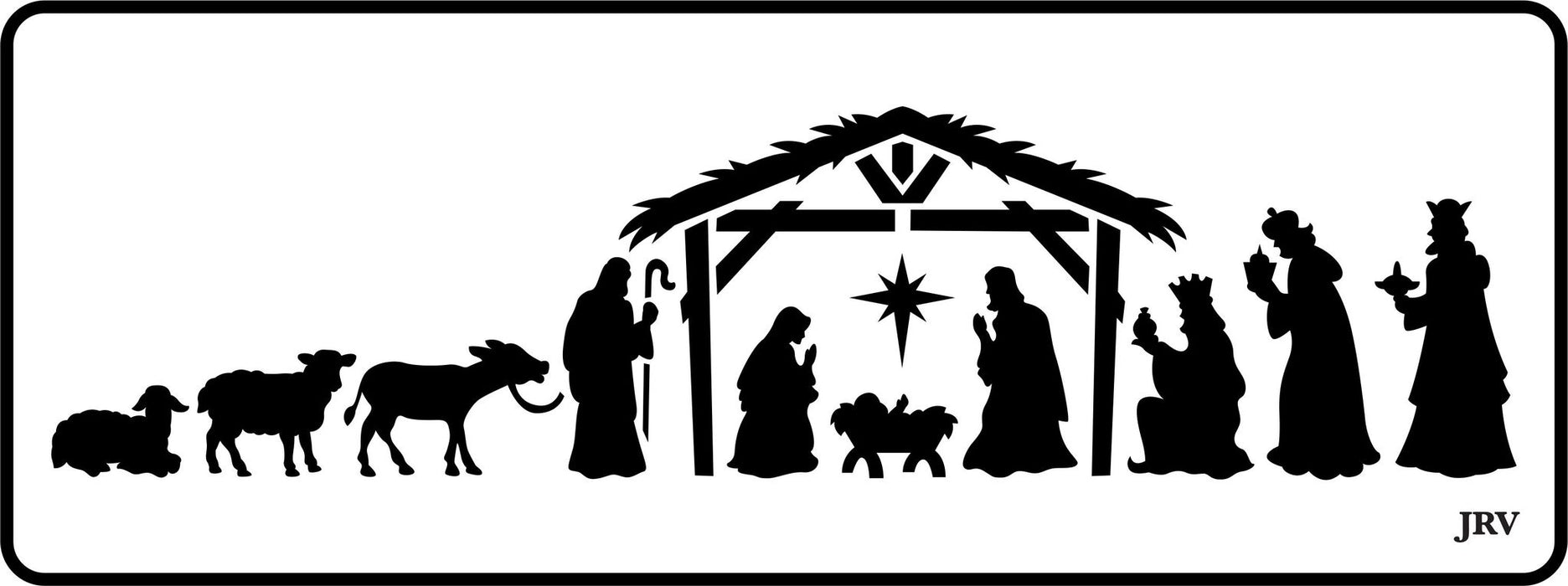 Nativity Scene Stencil