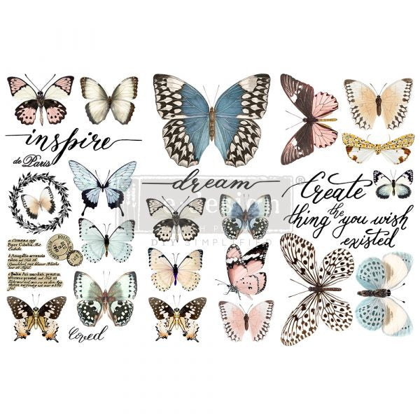 Papillon Collection 6"x12" decor transfer