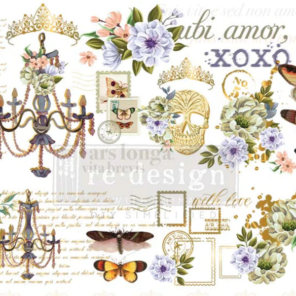 With Love, Skully by CECE Restyled | Full Size 24 x 35 | Furniture Transfer by Redesign with Prima