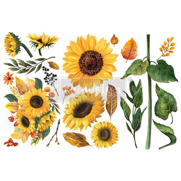 Sunflower Afternoon 6"x12" decor transfers